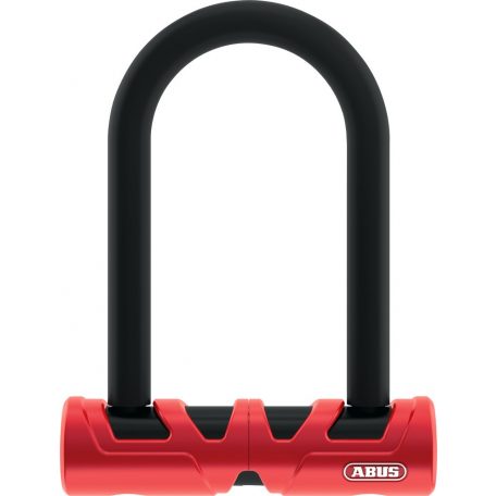 ABUS U-lakat Ultimate 420/150 HB140, USH tartóval, fekete/piros