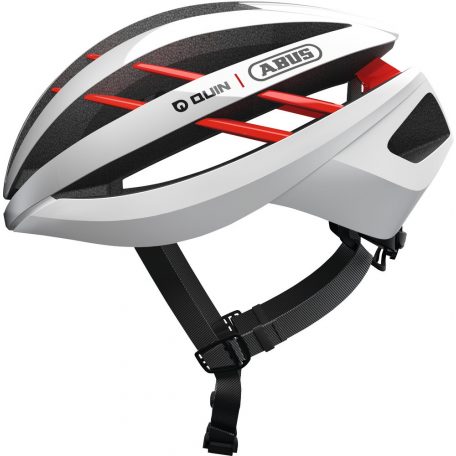 ABUS kerékpáros sport sisak Aventor QUIN, In-Mold, intelligens baleset érzékelővel polar white, M (54-58 cm)