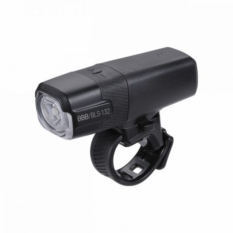 BBB Cycling kerékpáros első lámpa BLS-132 Strike, 1000 lumen, 6 mód, micro USB tölthető 2600 mAh akku, bilincses felfogatással, fekete