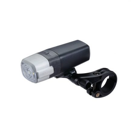 BBB Cycling kerékpáros első lámpa BLS-132 Strike, 1000 lumen, 6 mód, micro USB tölthető 2600 mAh akku, bilincses felfogatással, szürke