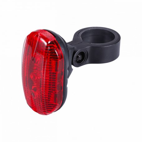 BBB Cycling kerékpáros hátsó lámpa BLS-78 RearLaser, 0.2W LED, 2 mód, 2xAAA elemes, bilincses felfogatással