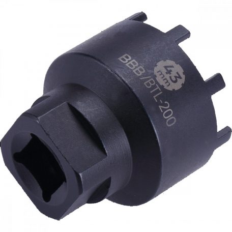 BBB Cycling kerékpáros szerszám - lánctányér leszedő BTL-200 DirectPlug Bosch Gen 3/4, 24 mm-es villáskulcs kell hozzá, Bosch 3. és 4. generációs lánctányérokhoz, 43mm-es/8 fogas záróanyához