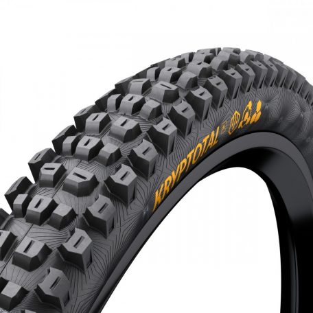 Continental MTB kerékpáros külső gumi 60-584 Kryptotal-F Downhill SuperSoft 27,5x2,4 fekete/fekete hajtogathatós, előre